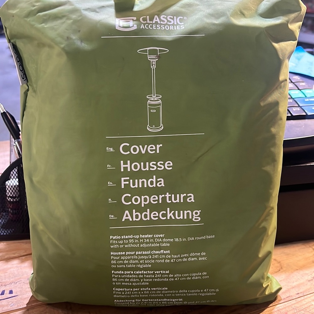 Patio stand up heater cover